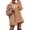 Brown, variant on Clearance LYXSSBYX Winter Shackets for Women Womens Ladies Warm Faux Coat Jacket Winter Turn Down Collar Outerwear
