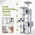 thumbnail image 2 of Árbol para gatos Gitelsnour GCT032W para gatos de interior con 180 cm, 2 of 9