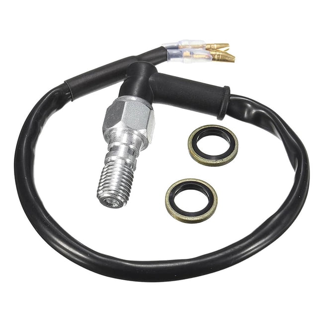 Interruptor Hidráulico De Freno De Codo M10 1Mm Interruptor De Luz De Presión De Perno Hueco De Goma De Aleación De Aluminio Universal Para Motocicleta Scooter Atv seitruly VI009577-03