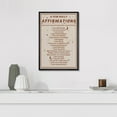 thumbnail image 4 of IDEA4WALL Framed Canvas Print Daily Affirmations Positive Inspirational Quotes for Self Love and Confidence Illustrations Wall Art Relax/Calm for Living Room, Bedroom, Office - 24"x36" BLACK, 4 of 5
