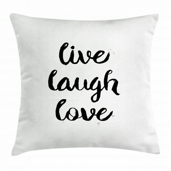 Ambesonne 24" x 24" Black Polyester Decorative Pillow Case