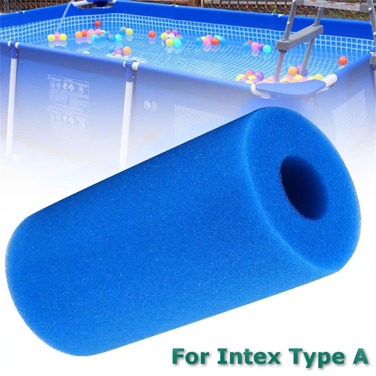 Filter Sponge for Intex Type A Reusable Replacement Sponge Washable Foam Cartridge 2PCS Swimming Pool Filter 