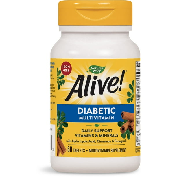 Nature’s Way Alive! Diabetic Multivitamin, Alpha Lipoic Acid, High