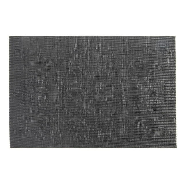 IH Casa Decor Vinyl Placemat Damask Black - Ensemble De 12