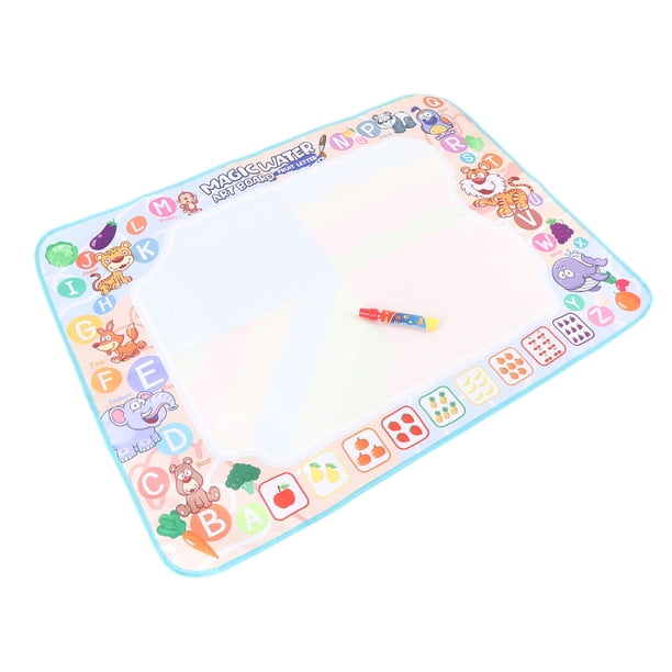 Tapete Para Garabatos De Agua, Tamaño Grande Para Niños, Tablero De Escritura Con Pintura Al Agua, Alfabeto, Frutas, Patrones De Animales, Reutilizable Para Niños