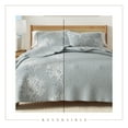 thumbnail image 4 of Great Bay Home Fenwick 3-Pieces Pearl Blue Coastal Beach Quilt Bedding Sets, King, 4 of 6