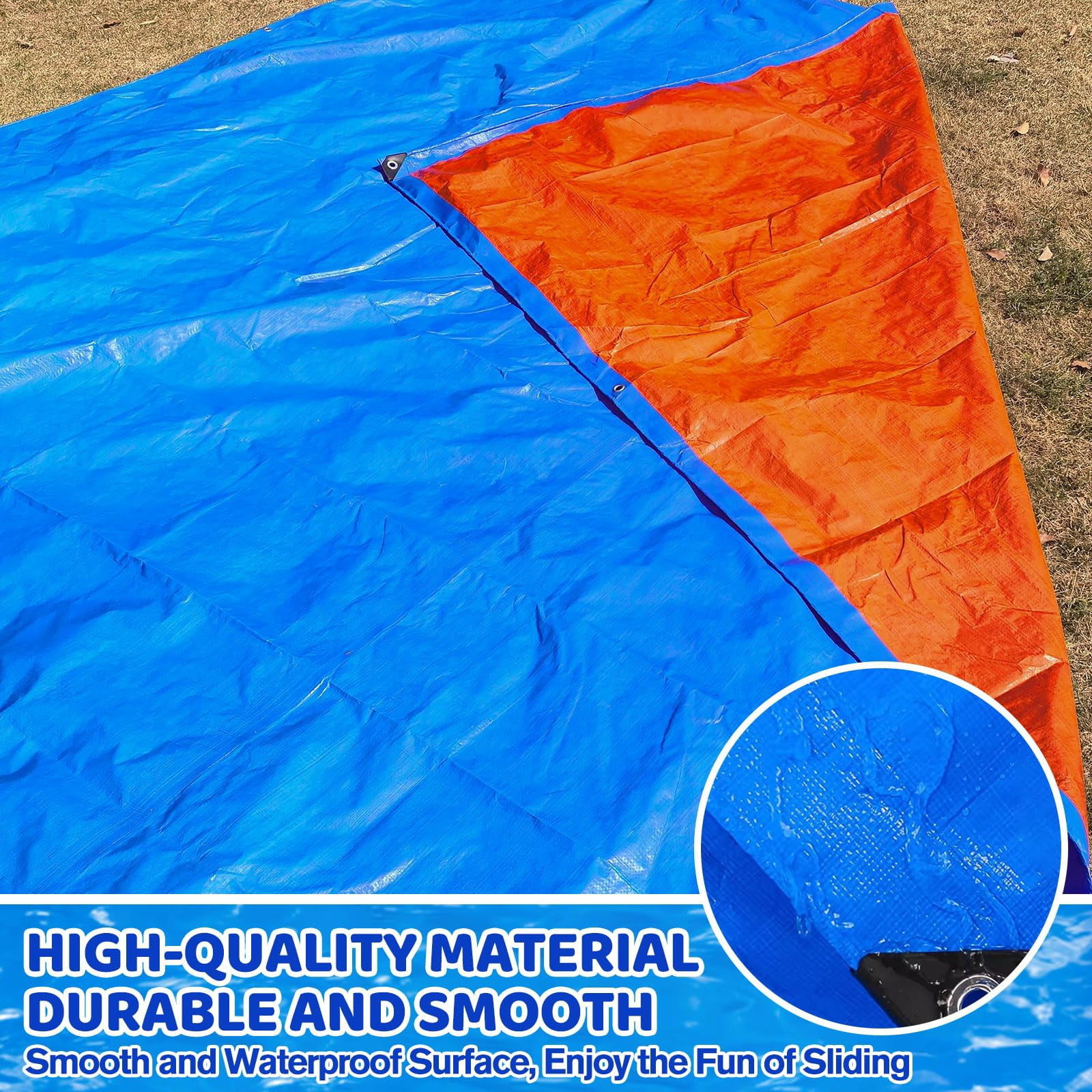 Lawn Water Slide 32.8ft x 9.8ft Heavy Duty Outdoor Summer Fun
