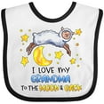 thumbnail image 3 of Inktastic I Love My Grandma to the Moon and Back Cute Sheep Boys or Girls Baby Bib, 3 of 4