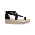 thumbnail image 3 of ALFANI Womens Black Asymmetrical Buckle Accent Moira Round Toe Wedge Zip-Up Espadrille Shoes 9 M, 3 of 4