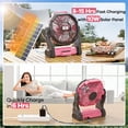 thumbnail image 2 of Ventilador solar real de 3000 mAh con panel solar de 10 W con linterna LED, 2 of 7