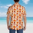thumbnail image 4 of Susaid Gnomes Pumpkin And Mushrooms Print Short Sleeve Shirts Button Down Casual Shirts Summer Beach Aloha Button Down Short Sleeve for Men ,Small, 4 of 7