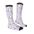 thumbnail image 3 of Fotbe Lavender Flowers print Women's Men's Novelty Crew Socks Cotton Socks Knee High Socks for Walking,Running,Nurses,Pregnancy, 3 of 9