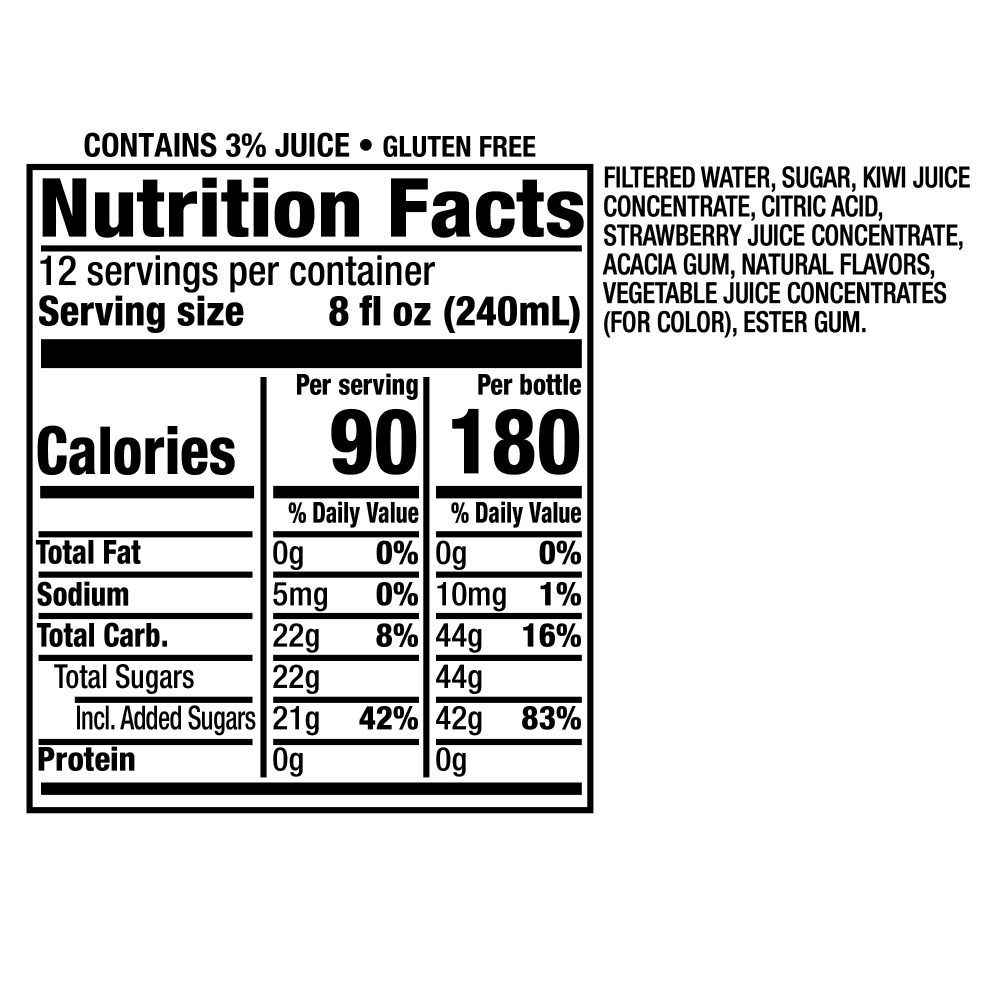 Snapple Kiwi Strawberry The Fantastic Four: First Steps Limited Edition Juice Drink Bottles 6 pk / 16 fl oz - Pack of 2