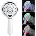 thumbnail image 4 of 3 Colors Temperature Control Led Shower Head, White, 4 of 5