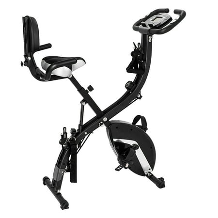 Top Knobs Slim Cycle 3 in 1 Stationary Bike - Folding Indoor Exercise Bike with Arm Resistance Bands - Perfect Home Exercise Machine for