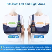 Velpeau Arm Sling Shoulder Immobilizer for Left or Right Arm - Comfortable Relief for Shoulder & Elbow Injury, Rotator Cuff Surgery, Broken Wrist, Hand Fit Men & Women(Breathable type,L)