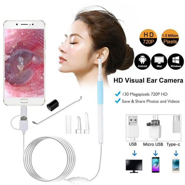 3 in 1 Ear Endoscope Ear Wax Removal Tool Ear Camera Scope Earwax Removal Kit for Apple IOS
