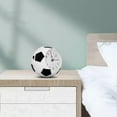 thumbnail image 2 of Acahhotxx Football Alarm Clock, Fashion Football Alarm Clock Table Clock Battery Powered Alarm Clock for Bedroom Retro Round Alarm Clock - White, 2 of 3