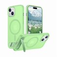 thumbnail image 1 of ccwmincc Magnetic Compatible with iPhone 15 Case, [Built-in Invisible Kickstand][Compatible with MagSafe] [Military Grade Shockproof] Slim Translucent Matte Phone Case for iPhone 15 6.1", 1 of 1