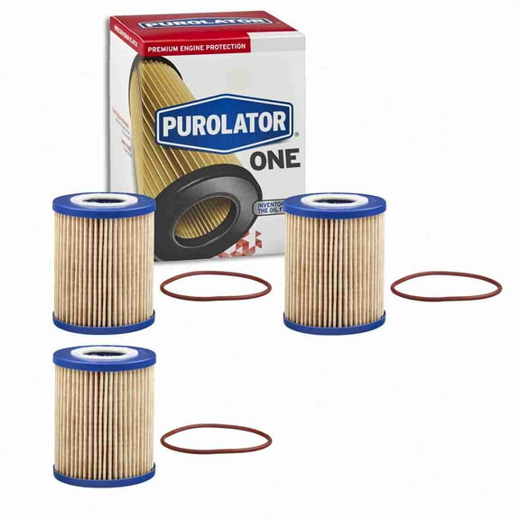 3 pc Purolator ONE PL25247 Engine Oil Filters for Oil Change Lubricant Filters