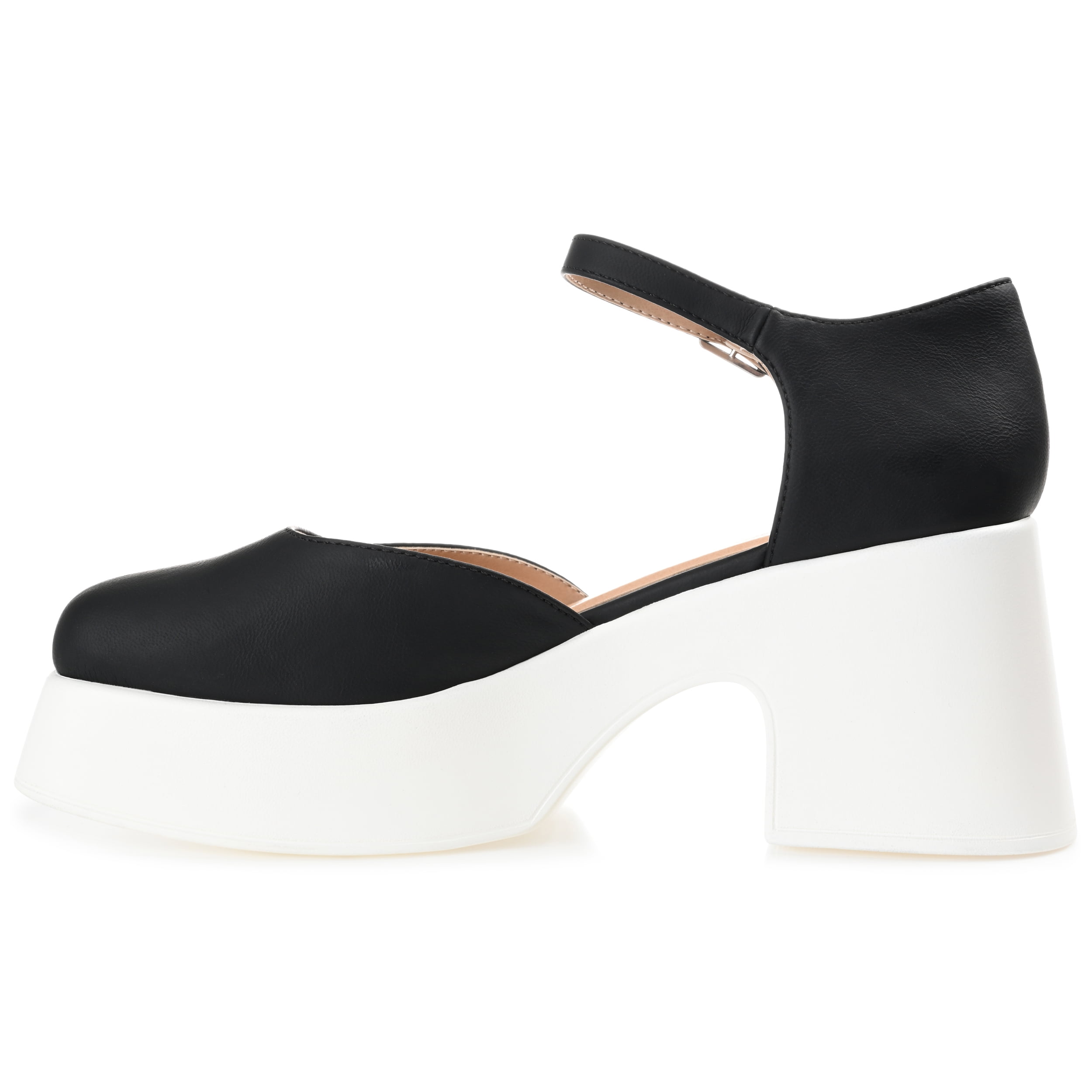 Journee Womens Lizaa Square Toe Ankle Strap Sporty Platform