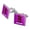 Silver, variant on 8-Bit Pixel Retro Wizard Mage Caster Games RPG Square Cufflink Set - Silver or Gold