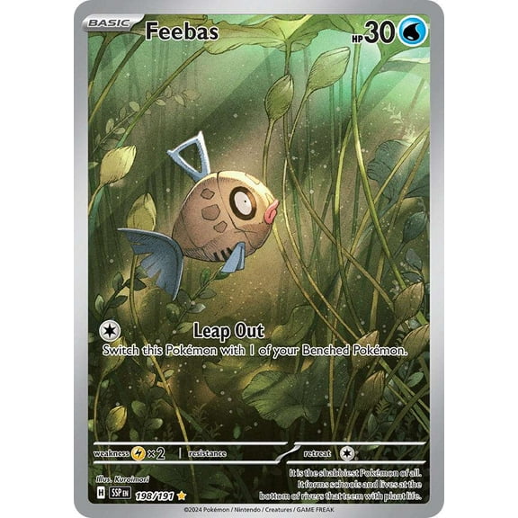Pokemon Surging Sparks Illustration Rare Feebas #198