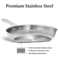 thumbnail image 4 of Koch Systeme CS Stainless Steel Frying Pan Set 8"&10"Frying Pans, Induction Stainless Steel Frying Pans Set for Professional Cookware, Dishwasher and Oven Safe, Suitable for All Stove, 4 of 6