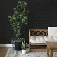 thumbnail image 3 of Tempaper Textured Damask Black Peel and Stick Damask Wallpaper, 20.5" x 16.5', 3 of 8