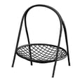 thumbnail image 1 of Cesta de frutas portátil de hierro que ahorra espacio, cesta de pie multiusos para Negro 1 nivel, 1 of 9
