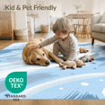 thumbnail image 4 of ODIKA 8'x10' Washable Area Rug Grey Tan Painterly Asymmetrical Motif Scattered Dot Alfombras for Living Room, Under Sectional, Family , Durable, Non-Slip, 4 of 7