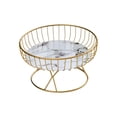 thumbnail image 3 of de alambre de metal, soporte para frutas, contenedor redondo moderno y elegante, frutero resistente para mostrador de cocina, fiestas Blanco negro Macarena canasta de frutas, 3 of 8