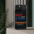 thumbnail image 3 of DistinctInk Clear Hybrid Case for Apple iPhone 15 (6.1" Screen) - Respect At Cost Of Others Disrespect In Effect - Shockproof Protection, 3 of 9