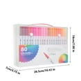 thumbnail image 4 of WKSCLPAI 48 Pcs Dual Brush Highlighter Pen, 80 Colored Art Marker Pens with Fine Nibs and Thick Soft Nibs, Multi-purpose Quick-Drying Color Pens for Writing Drawing Graffiti Art Supplies, 4 of 4