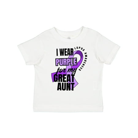 

Inktastic I Wear Purple for My Great Aunt Lupus Awareness Gift Toddler Boy or Toddler Girl T-Shirt