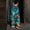 #Cyan, variant on Halloween Jumpsuits for Women 2026 One Piece Sleeveless Pumpkin Print Rompers Pants Adjustable Strap Baggy Overalls
