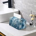 thumbnail image 5 of ZUXONGSY Marble Print Tissue Box Covers PU Leather Rectangular Tissue Box Holder with Buttons Decorative Tissue Organizer Easy to Install Leather Tissue Cover for Car Home Bathroom, 5 of 7