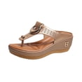 thumbnail image 1 of Sandalias de playa para mujer Sandalias con tacón inclinado y punta con clip, 1 of 5