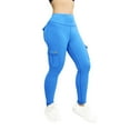 thumbnail image 2 of frariair ​Butt Sculpting Workout Tights For Women Seamless Compression Fabric High Elastic Fitness Leggings Moisture Wicking​ Blue, 2 of 5