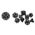 thumbnail image 3 of Juego de 10 dados numerados de varias caras, 6 colores a elegir, herramienta de juego PG Negro, 3 of 9