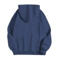 thumbnail image 4 of Ediodpoh Womens Casual Solid Long Sleeve Zipper Hooded Coat Pocket Sweatshirt Tops Solid Women's Hoodies Sweatshirts Blue_003 S, 4 of 4
