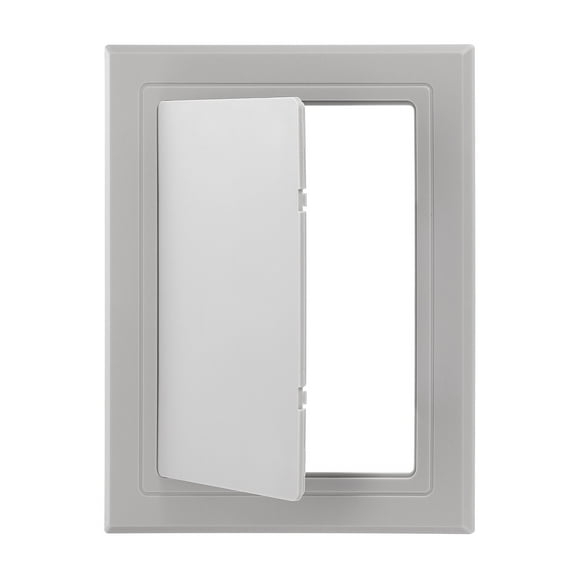 Unique Bargains 8x6 inch(200x150mm) Self-Adhesive Access Panel, ABS Plumbing Access Doors Easy Wall Hole Cover, Grey