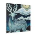 thumbnail image 2 of Reindeer Pointillism Scene - Canvas, 2 of 10