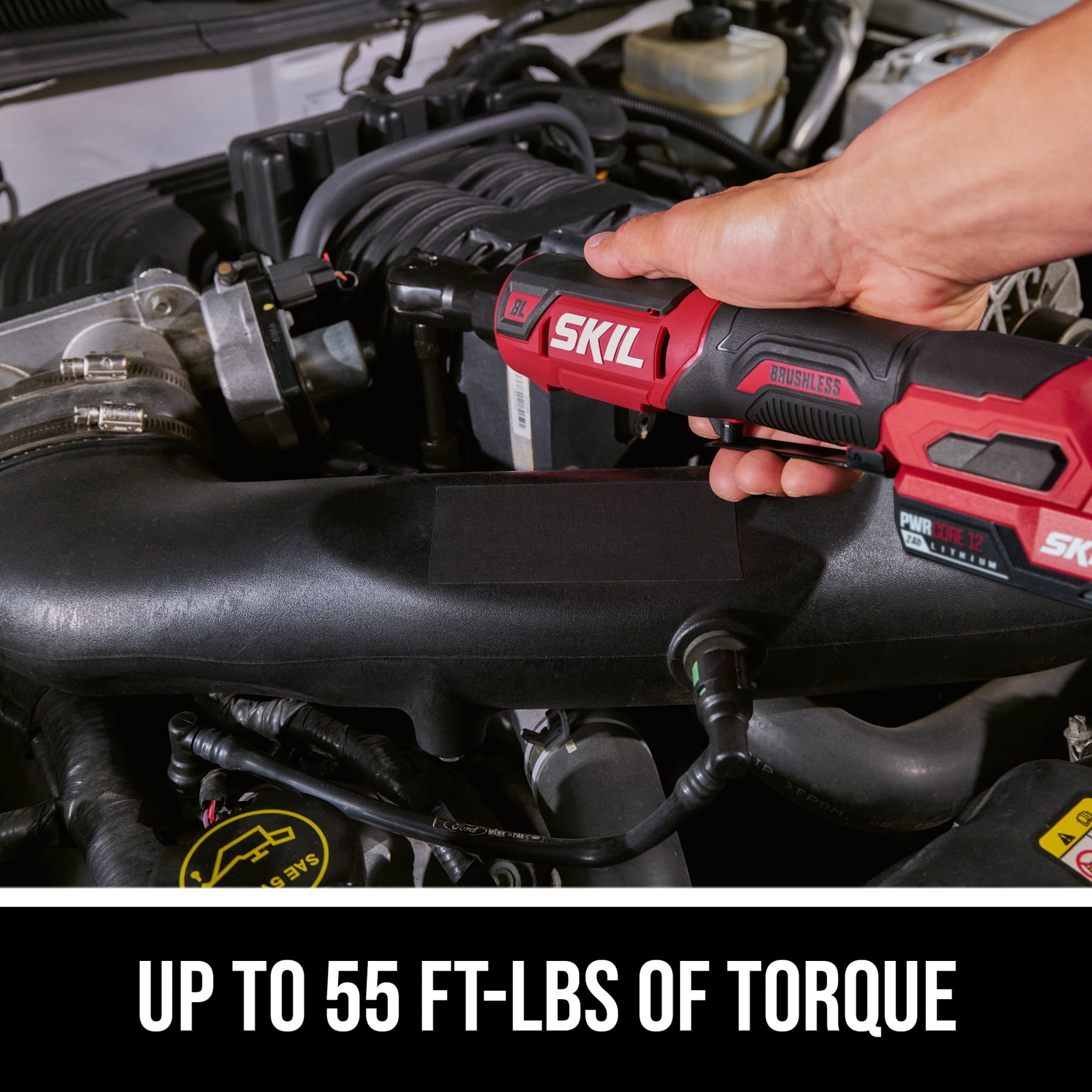 SKIL PWRCORE 12™ Brushless 12V 3/8 In. Ratchet Wrench with 2.0 Ah USB-C and 20W PD charger-RW5763A-11