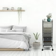thumbnail image 4 of 8-Drawer Storage Bin Organizer Cart, White/Gray/Black Gradient by Seville Classics, 4 of 9