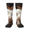 thumbnail image 2 of Lsque Cow With Butterflies Printed Crew Socks Men's Women's LightWeight Thin Casual Calf Socks ,Knee High Socks,Cotton Socks, 2 of 9