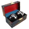 Set 2 Iron Balls Bamboo Design Hand Stress Relief Exercise Finger Health Therapy C12469