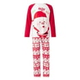 thumbnail image 2 of Nituyy Ensembles de Pyjamas de Noël Assortis pour la Famille, Hauts à Manches Longues à Col Rond + Pantalons à Imprimé du Père Noël Ou Combinaison à Manches Longues avec Dessin Animé, 2 of 8