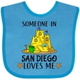 thumbnail image 3 of Inktastic Someone in San Diego Loves Me Boys or Girls Baby Bib, 3 of 4