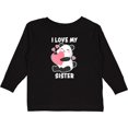thumbnail image 3 of Inktastic I Love My Sister with Panda Illustration Boys or Girls Long Sleeve Toddler T-Shirt, 3 of 5